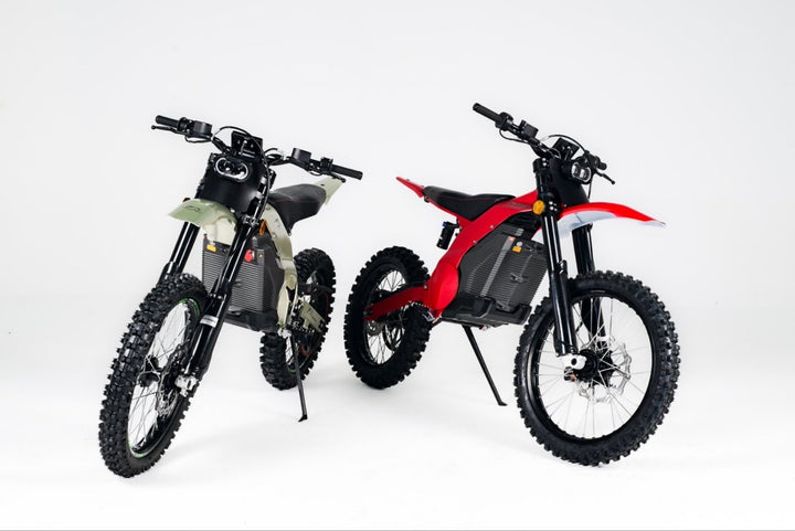 voltdrip moto cross électrique adulte homologué route rouge et argent couleur cool
